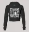 Straight Outta Triplicane Women's Crop Hoodies in Black Color